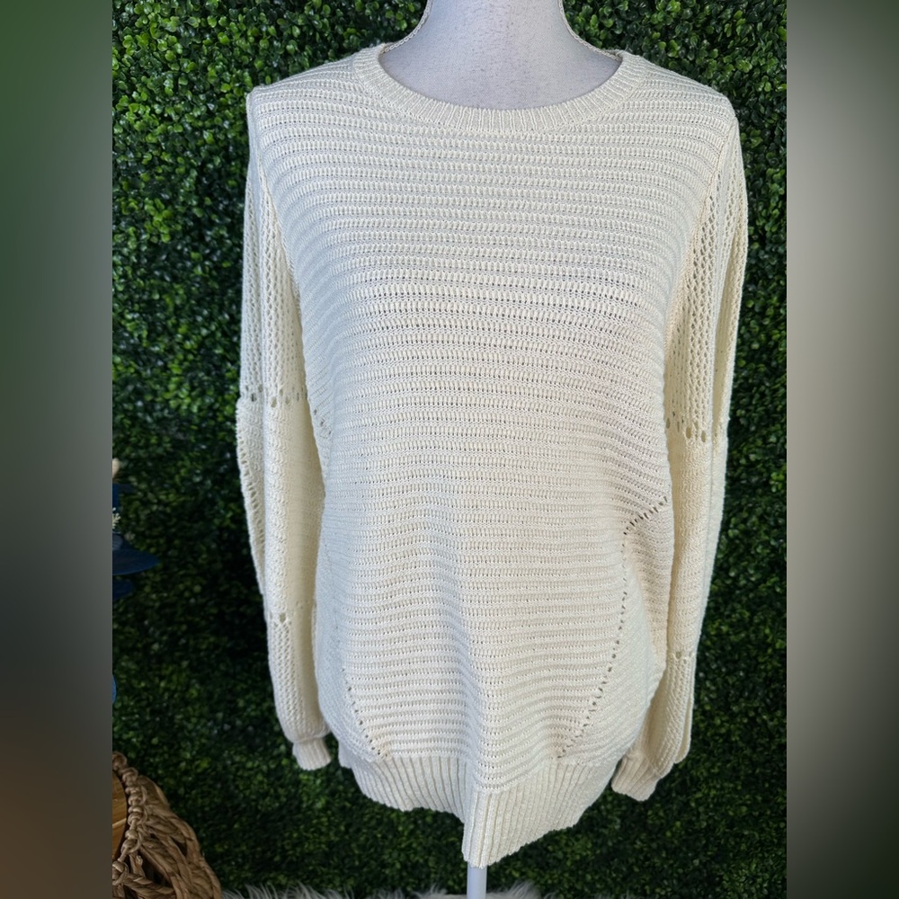Nwt Hatch Women's Cream Knit the Abigail Sweater‎